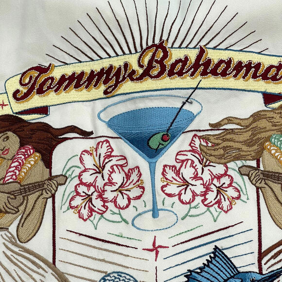 Tommy Bahama Med SS Camp Shirt Paradise Nation Republic of Relaxation 100% Silk - Picture 9 of 9